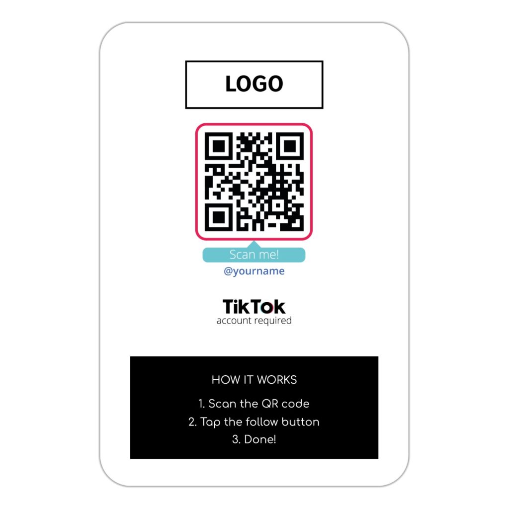 Follow us on TikTok Business Card 