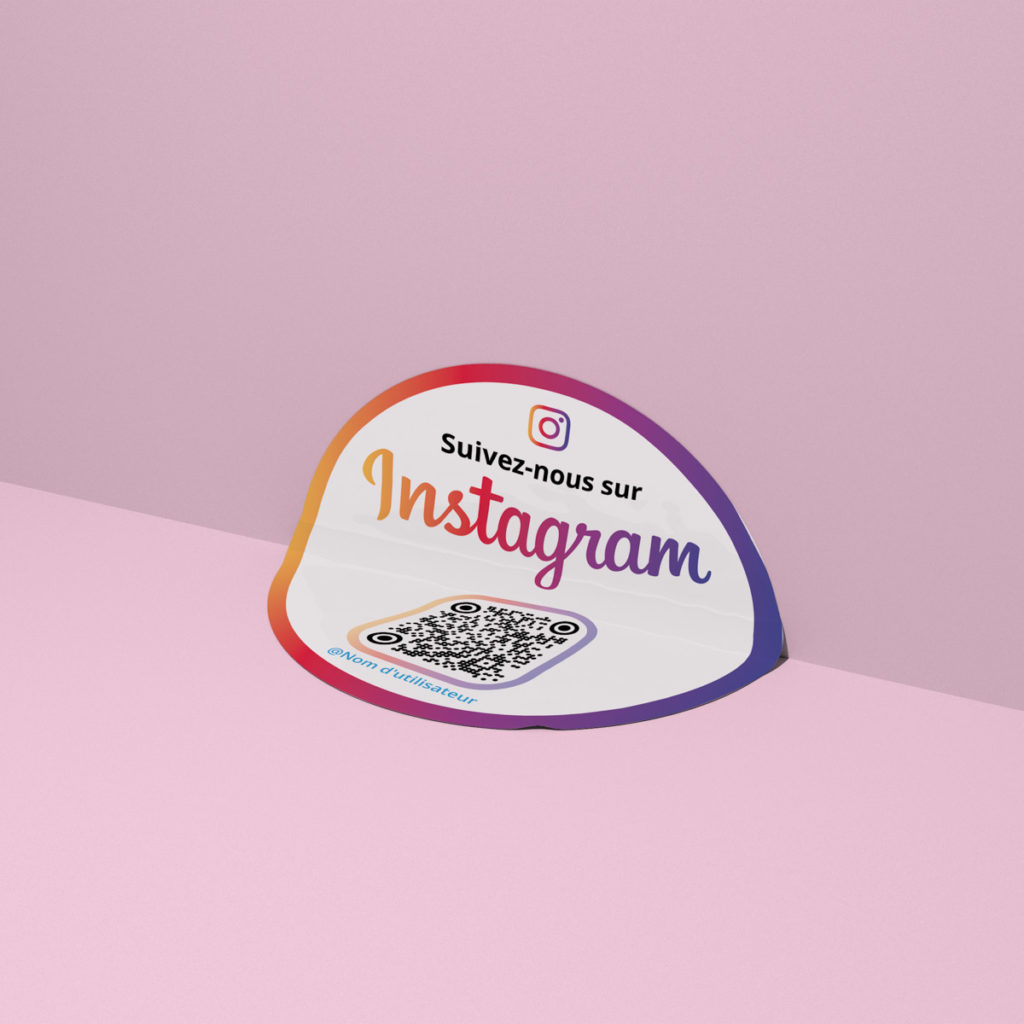 Autocollant Instagram NFC "Square" avec Instagram QR Code truzzer