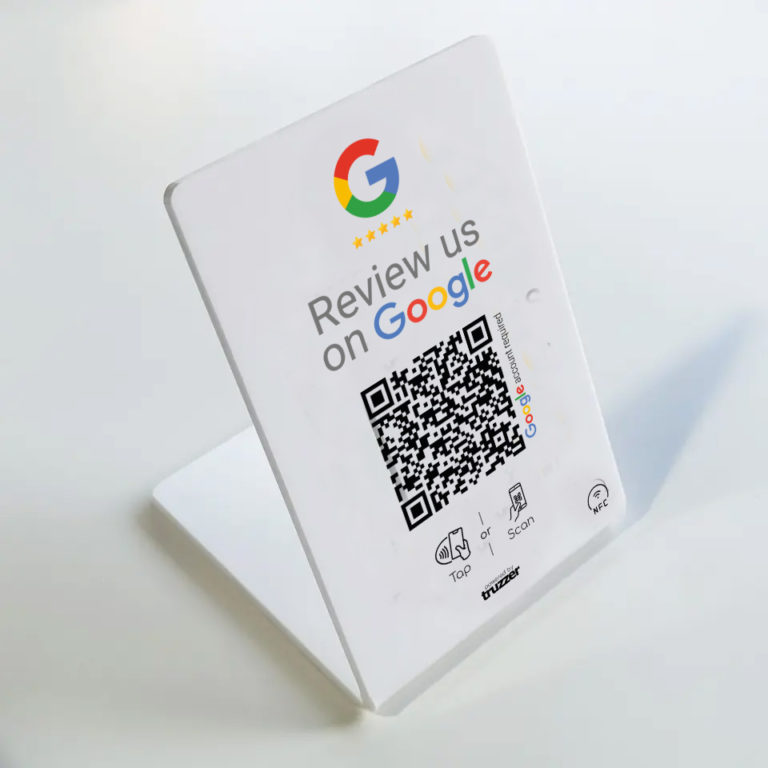 Review us on Google NFC Stand / Display | truzzer