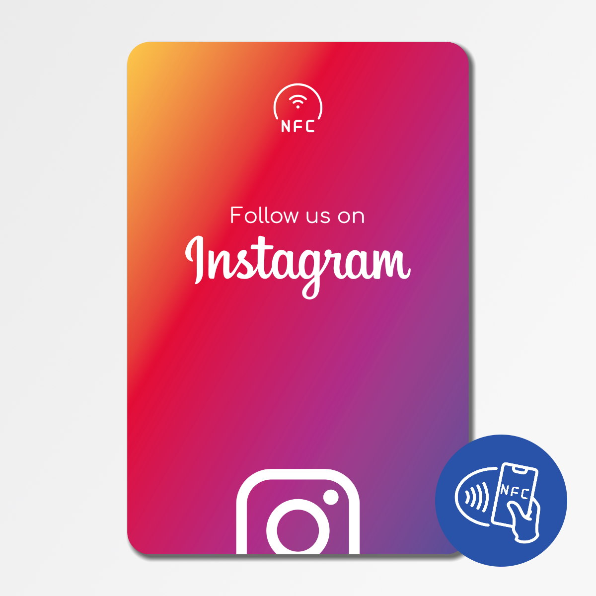 Follow Us On Instagram NFC Business Card Tap