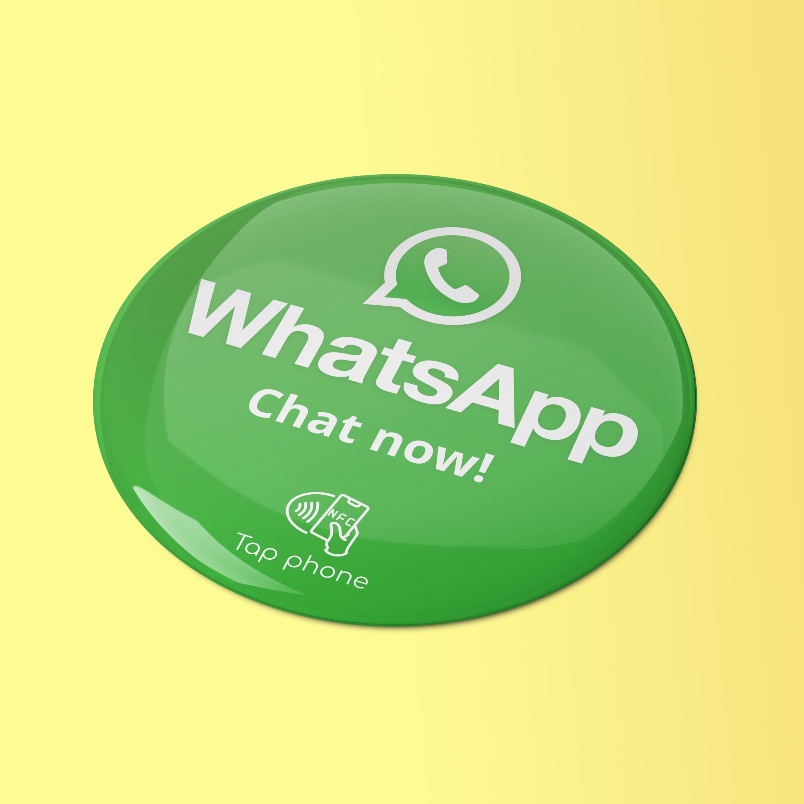 Pulsante d'azione del tag NFC della chat di WhatsApp