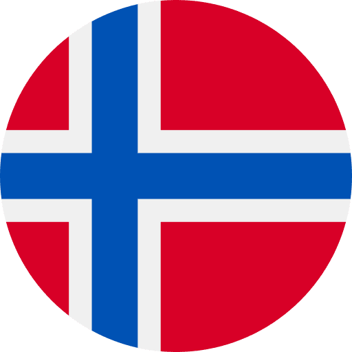Norwegian flag, national symbol of Norway, with red, white, and blue colors.